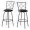 Monarch Specialties Bar Stool, Set Of 2, Swivel, Bar Height, Metal, Pu Leather Look, Black, Contemporary, Modern I 2375 - alternate 1